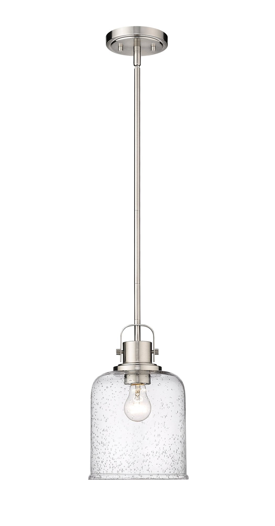 Kinsley 1 Light 8" Pendant in Brushed Nickel