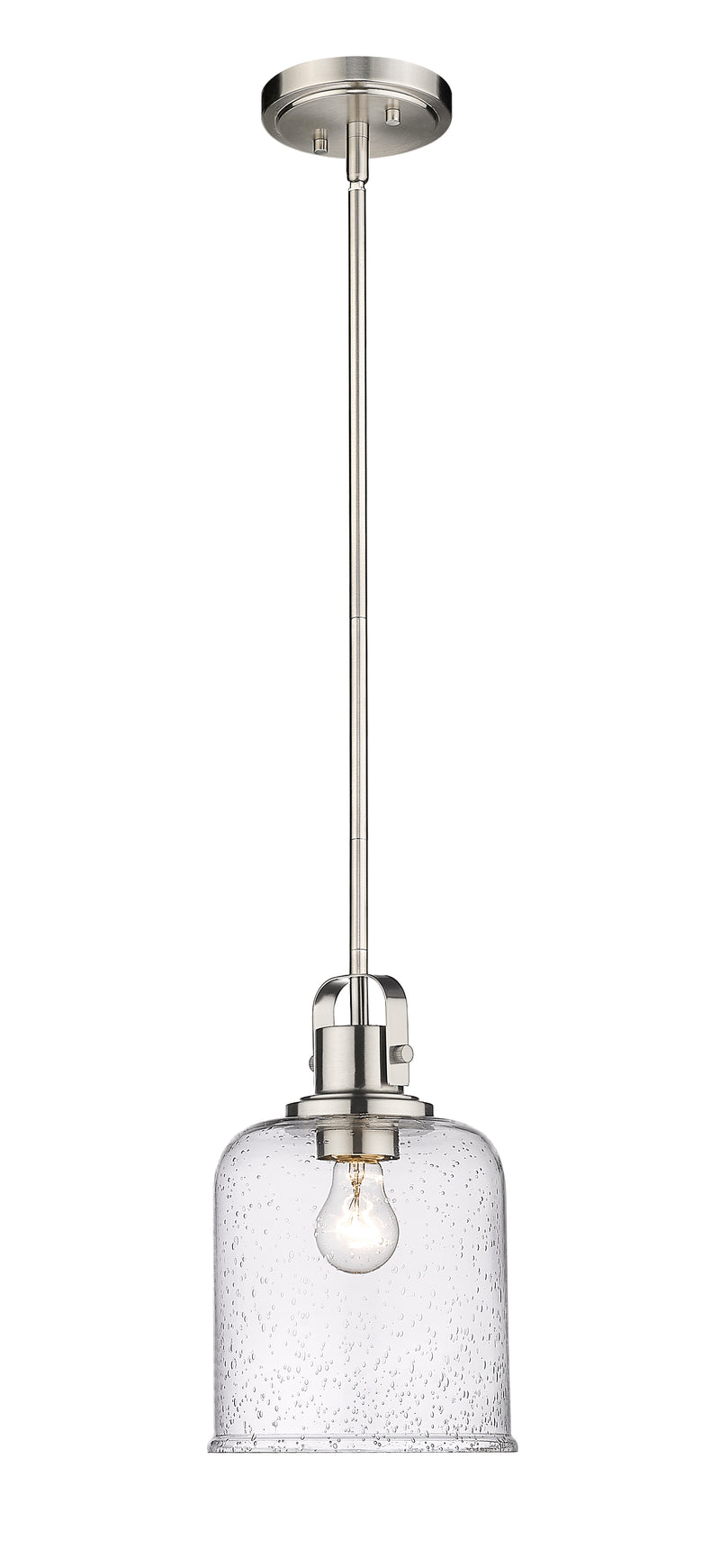 Kinsley 1 Light 8" Pendant in Brushed Nickel