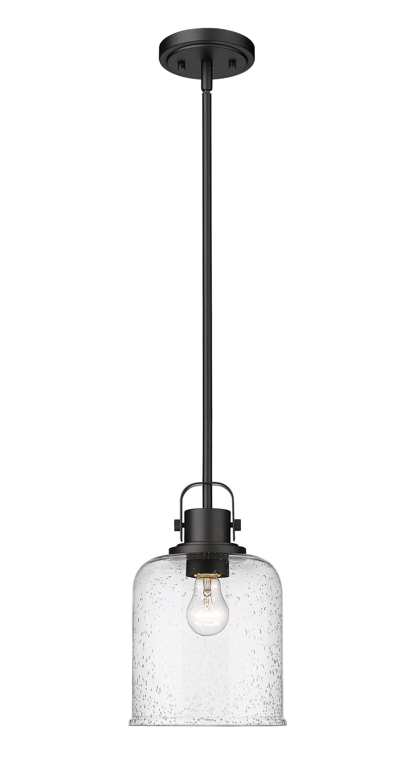 Kinsley 1 Light 8" Pendant in Matte Black