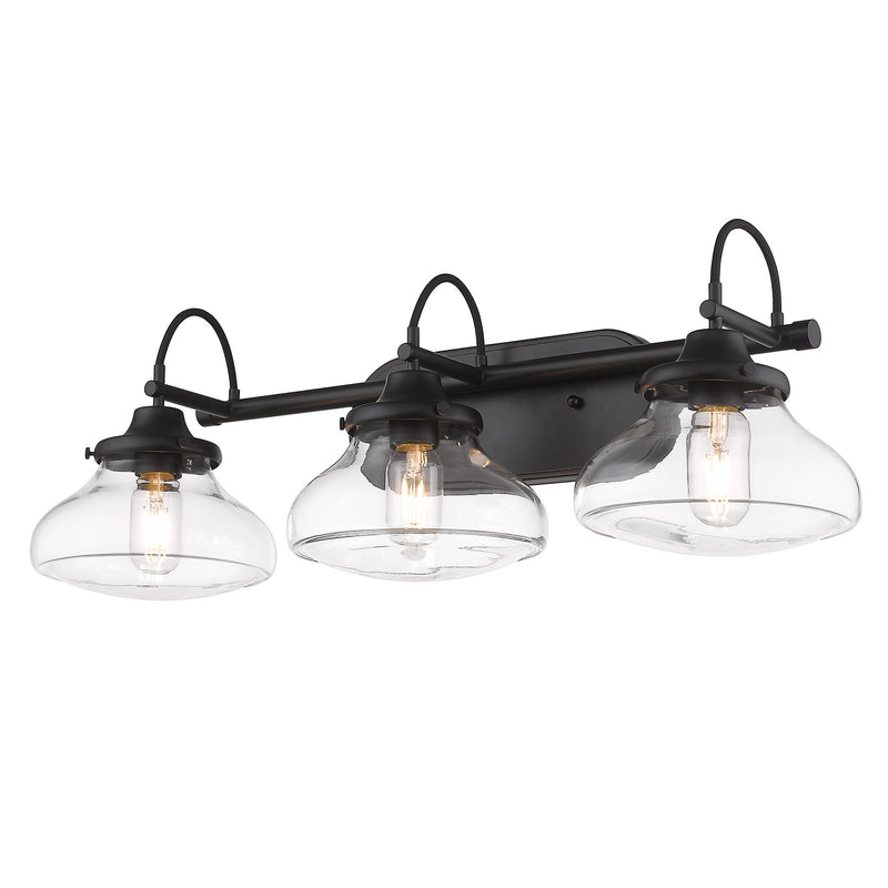 Nash 3-Light Bath Vanity Light in Matte Black