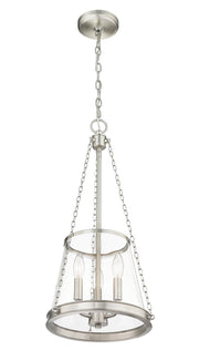 Prescott 3 Light 12" Pendant in Brushed Nickel