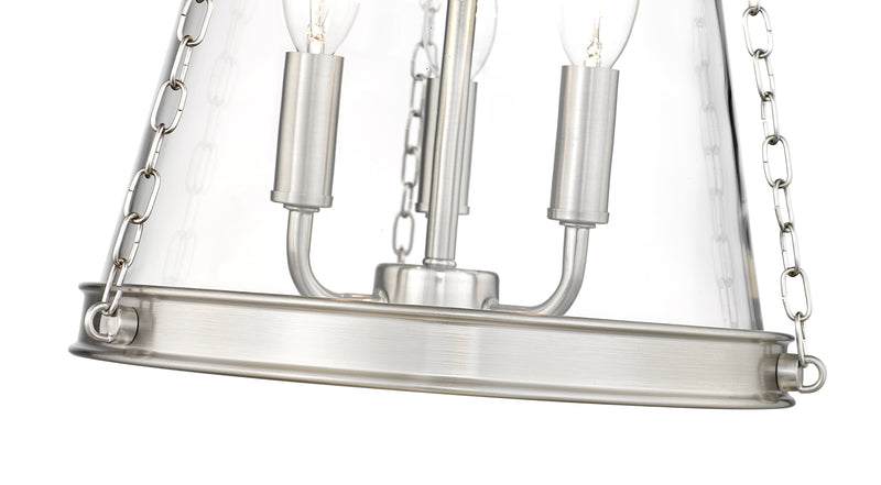 Prescott 3 Light 12" Pendant in Brushed Nickel