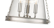 Prescott 3 Light 12" Pendant in Polished Nickel