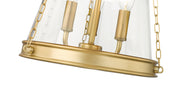 Prescott 3 Light 12" Pendant in Rubbed Brass