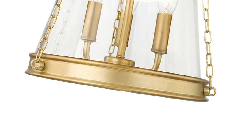 Prescott 3 Light 12" Pendant in Rubbed Brass
