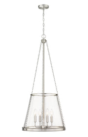 Prescott 4 Light 18" Pendant in Brushed Nickel