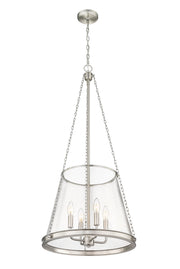 Prescott 4 Light 18" Pendant in Brushed Nickel