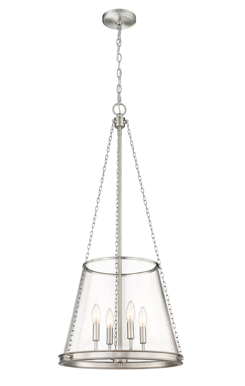 Prescott 4 Light 18" Pendant in Brushed Nickel