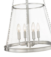 Prescott 4 Light 18" Pendant in Brushed Nickel