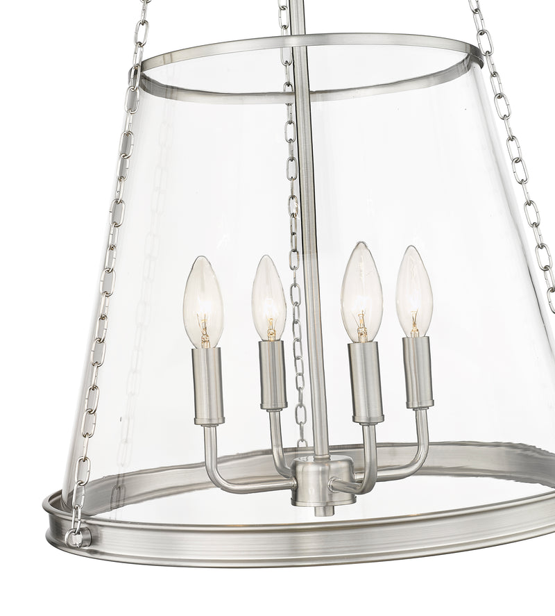 Prescott 4 Light 18" Pendant in Brushed Nickel