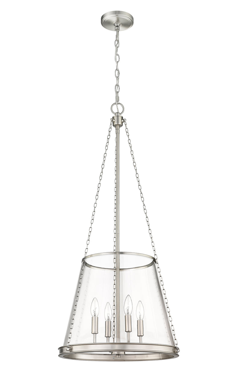 Prescott 4 Light 18" Pendant in Brushed Nickel