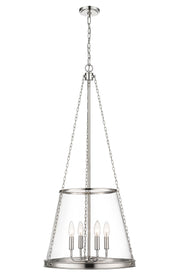 Prescott 4 Light 18" Pendant in Polished Nickel