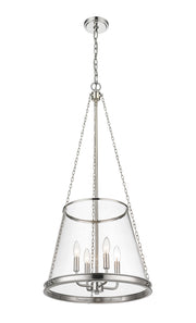 Prescott 4 Light 18" Pendant in Polished Nickel
