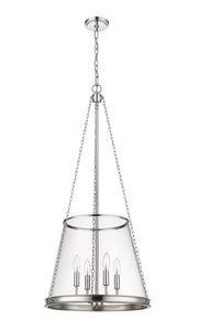 Prescott 4 Light 18" Pendant in Polished Nickel