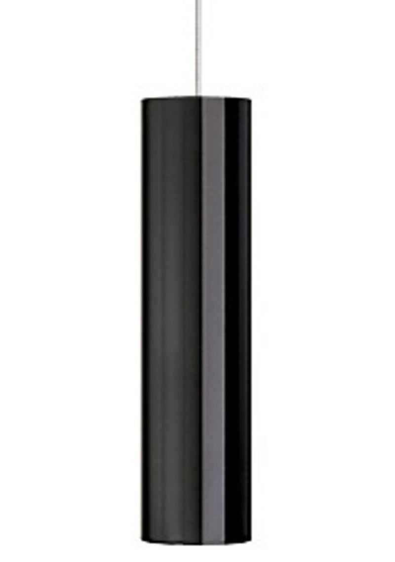 Piper Pendant in Black and Satin Nickel with Cylinder Classic Style Pendant Glass