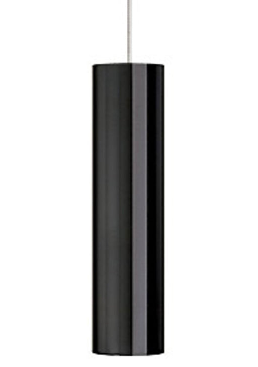 Piper Pendant in Black and Satin Nickel with Cylinder Classic Style Pendant Glass