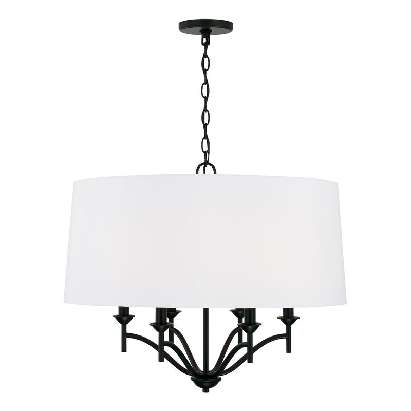 Peyton 6-Light Chandelier in Matte Black