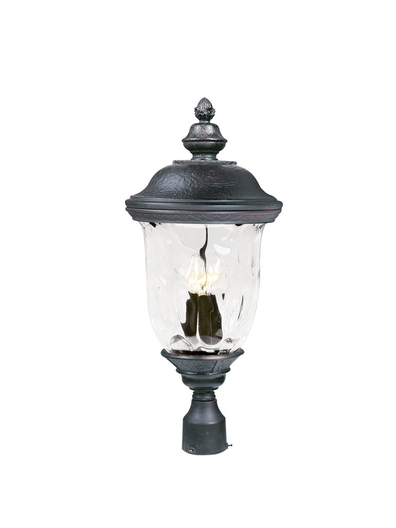 Carriage House DC 26" 3 Light Outdoor Post Lantern in Oriental Bronze