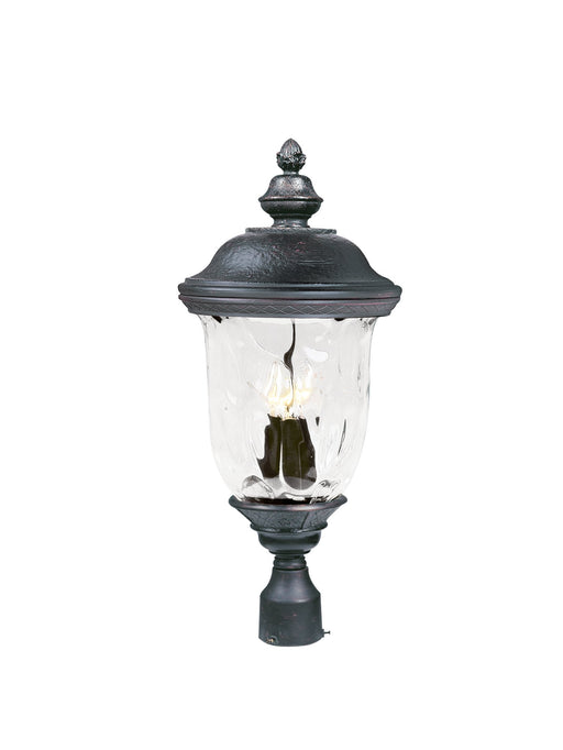 Carriage House DC 26" 3 Light Outdoor Post Lantern in Oriental Bronze