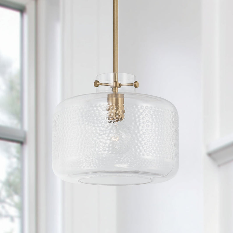 Brighton Mini Pendant in Aged Brass