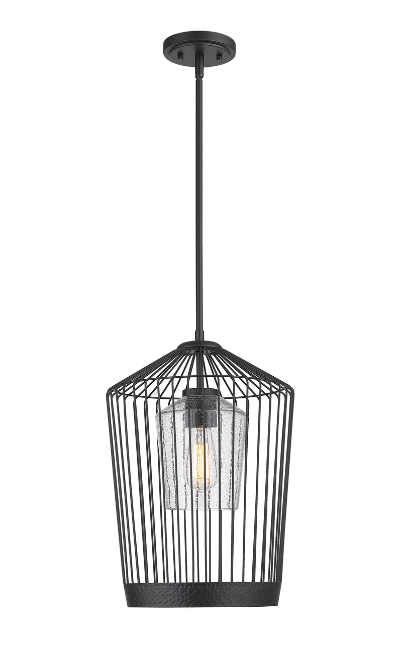 Lido 1 Light 13" Pendant in Matte Black