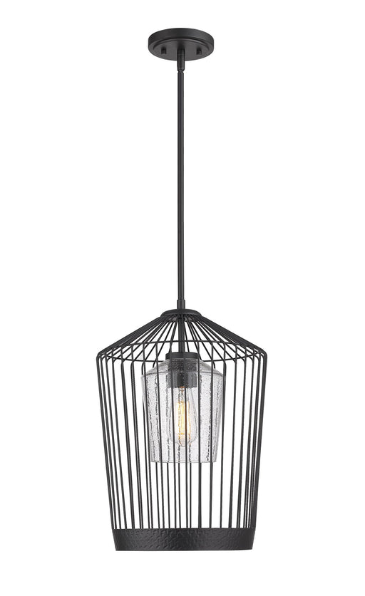 Lido 1 Light 13" Pendant in Matte Black