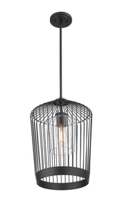 Lido 1 Light 13" Pendant in Matte Black