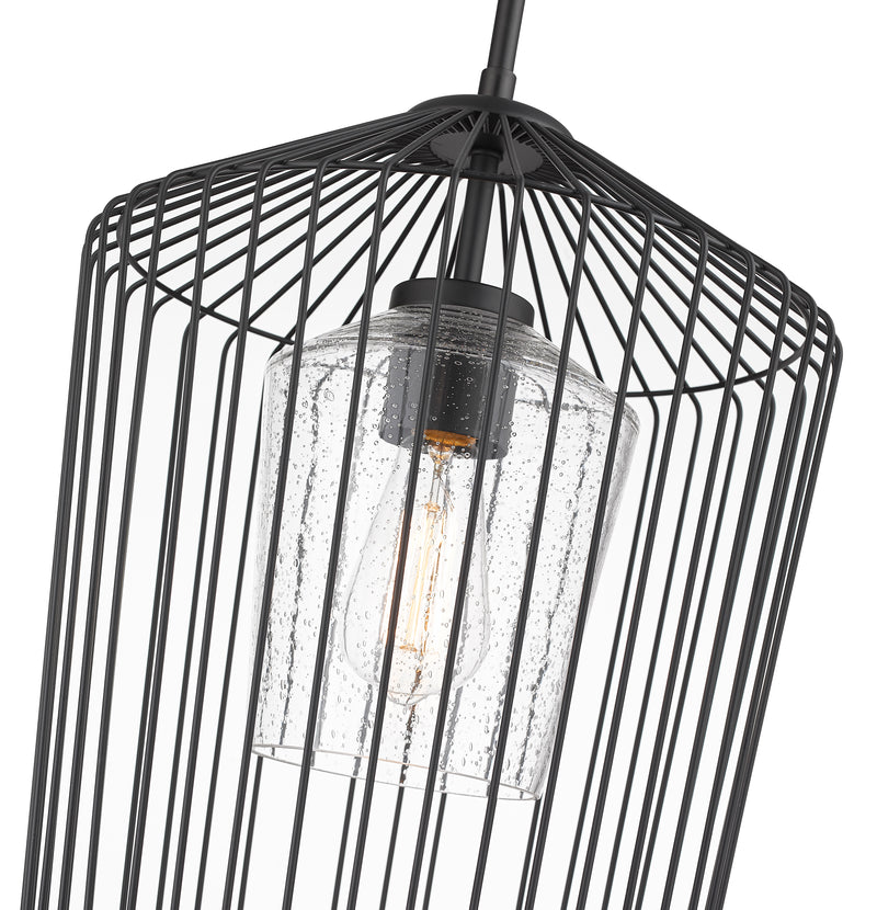 Lido 1 Light 13" Pendant in Matte Black