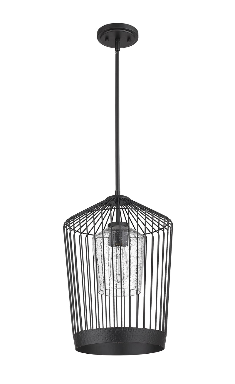 Lido 1 Light 13" Pendant in Matte Black