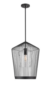 Lido 1 Light 18.5" Pendant in Matte Black