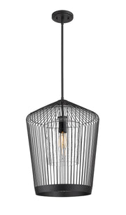 Lido 1 Light 18.5" Pendant in Matte Black