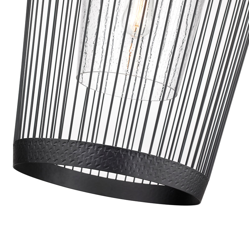 Lido 1 Light 18.5" Pendant in Matte Black