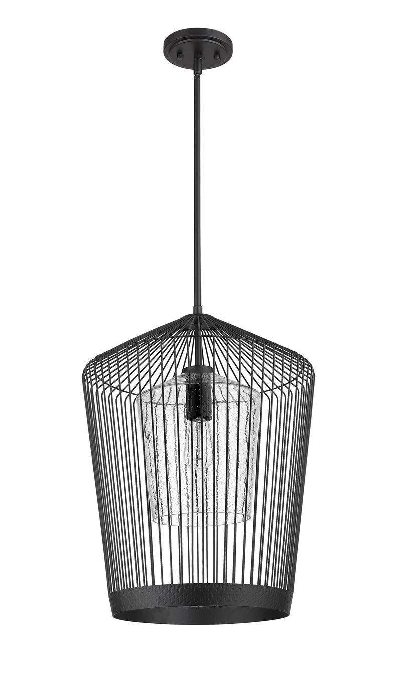 Lido 1 Light 18.5" Pendant in Matte Black