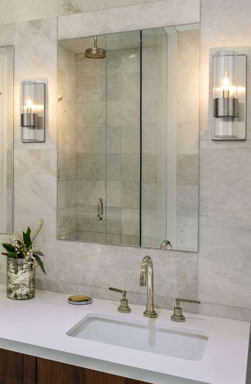 Lawson 1 Light 4.75" Wall Sconce in Brushed Nickel in a room setting