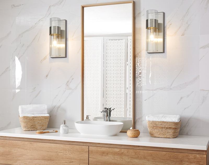 Lawson 1 Light 4.75" Wall Sconce in Brushed Nickel in a room setting