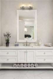 Lawson 2 Light 17" Vanity in Brushed Nickel in a room setting