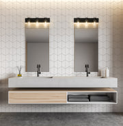 Lawson 3 Light 25" Vanity in Matte Black in a room setting