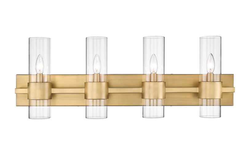 Lawson 4 Light 32" Vanity in Rubbed Brass