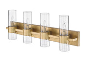 Lawson 4 Light 32" Vanity in Rubbed Brass