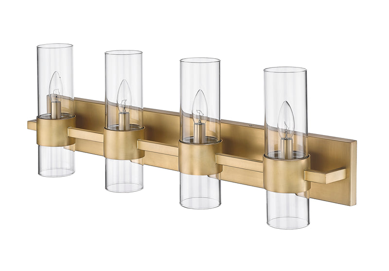 Lawson 4 Light 32" Vanity in Rubbed Brass
