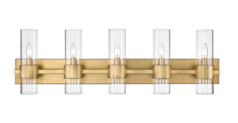 Lawson 5 Light 38" Vanity in Rubbed Brass