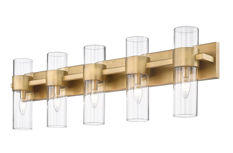 Lawson 5 Light 38" Vanity in Rubbed Brass