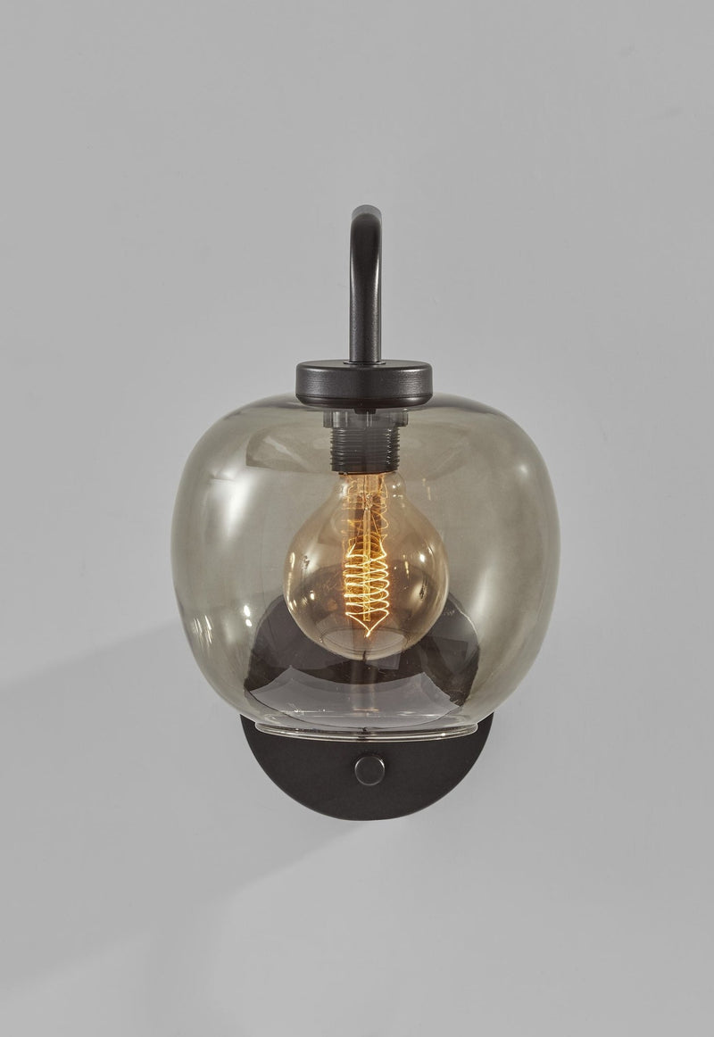 Ashton Plug-In Wall Lamp in Matte Black