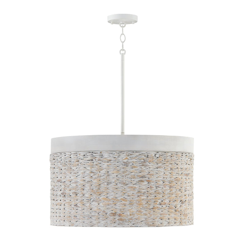 Tallulah 4-Light 24" Pendant in Chalk Wash