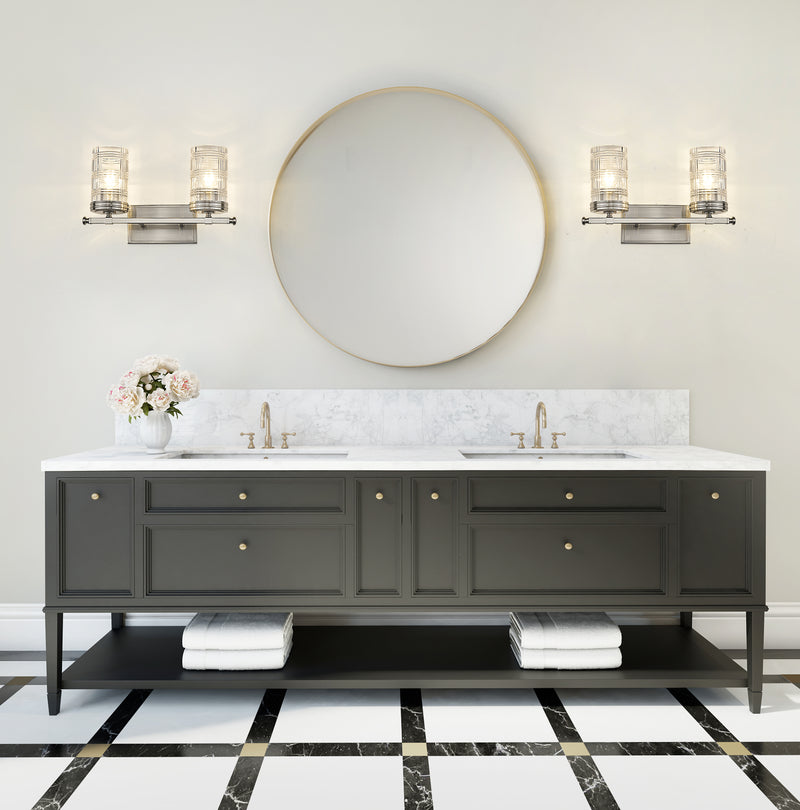 Archer 2 Light 17.75" Vanity in Brushed Nickel in a room setting