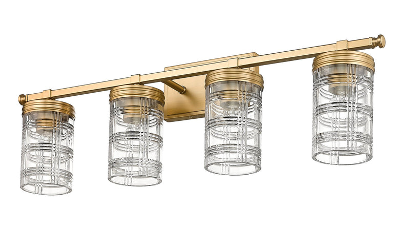 Archer 4 Light 32.75" Vanity in Heirloom Gold