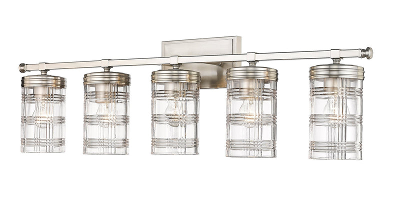 Archer 5 Light 38" Vanity in Brushed Nickel
