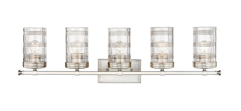 Archer 5 Light 38" Vanity in Brushed Nickel
