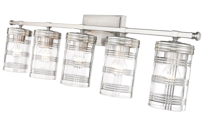 Archer 5 Light 38" Vanity in Brushed Nickel
