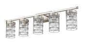 Archer 5 Light 38" Vanity in Brushed Nickel